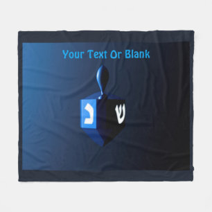 Couverture Polaire Dreidel bleu métallique