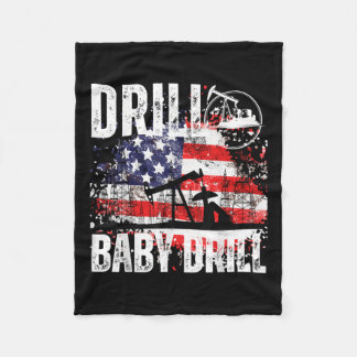 Couverture Polaire Drill Bébé Drill Oilfield American Flag Oil Drilli