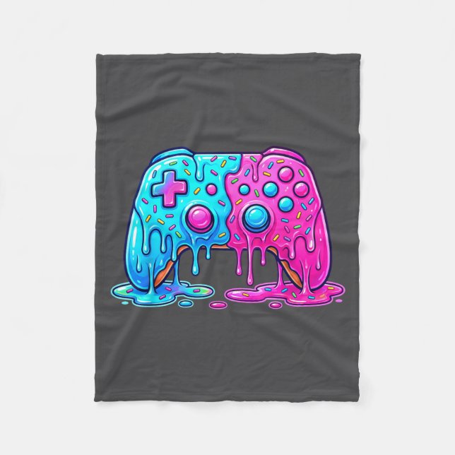Couverture Polaire Drip Gamer Controller Boys Video Game Retro Gaming (Devant)