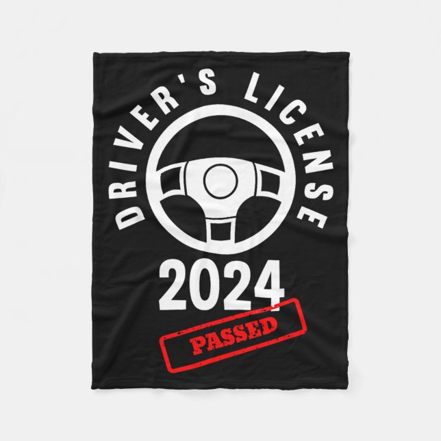 Couverture Polaire Driver's License Ped 2024 Funny New Driver  (Devant)