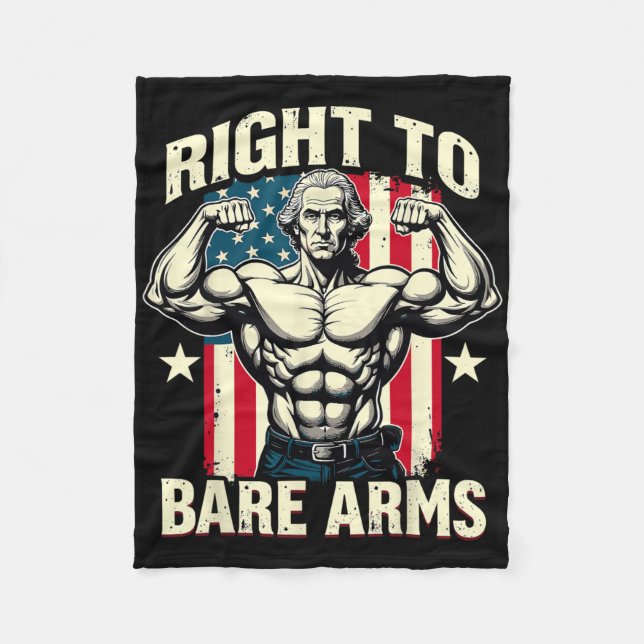 Couverture Polaire Droit À L'Arme Nue George Washington Bodybuilder G (Devant)