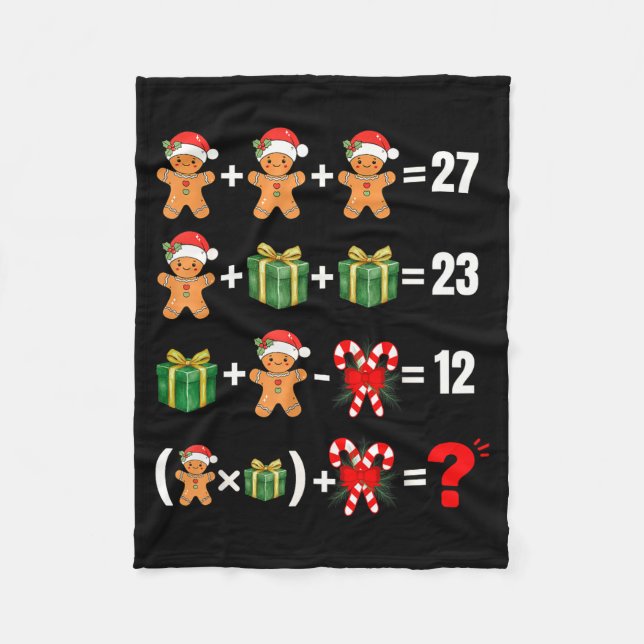 Couverture Polaire Drôle 67 Mème Bonbon Joyeux Santa Prof de Maths Ch (Devant)