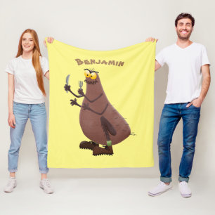 Couverture Polaire Drôle affamé pulette affamée dessin animé