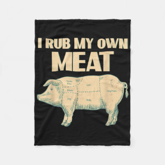 Couverture Polaire Drôle Barbecue Chef Cadeau _ I Rub My own Meat _ J