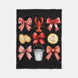 Couverture Polaire Drôle Bow mignonne Coquette Crawfish Boil Y2k Girl