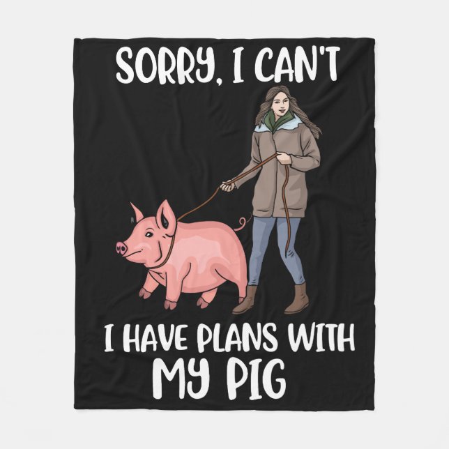 Couverture Polaire Drôle Cochon Cadeau Femmes Cochons Cadeau Filles P (Devant)