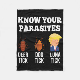 Couverture Polaire Drôle Connaissez Vos Parasites Anti Trump Tick 202