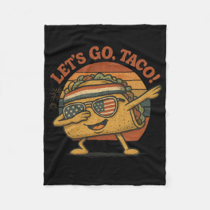 Couverture Polaire Drôle Dabbing Taco Allons-y Taco 4 juillet Hommes