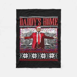 Couverture Polaire Drôle Daddy's Home Trump laide pull de Noël Xm