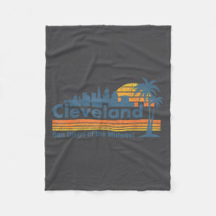 Couverture Polaire Drôle de Cleveland Skyline San Diego du Midwest R