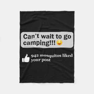 Couverture Polaire Drôle de dicton de camping humour blague de plein