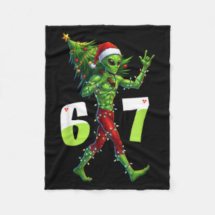 Couverture Polaire Drôle de Noël Alien Six Seven Meme 67 Chapeau de P