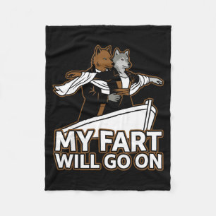 Couverture Polaire Drôle de parodie de Titanic Alpha Wolf My Fart Wil