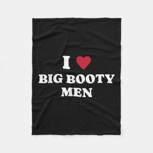 Couverture Polaire Drôle I (coeur) Love Big Booty Men Citation