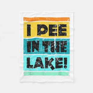 Couverture Polaire Drôle Je Pisse Dans Le Parc De Camping Rétro Lac À