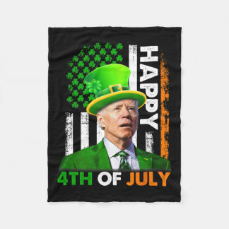 Couverture Polaire Drôle Joe Biden Jour de la Saint Patrick Happy 4 j