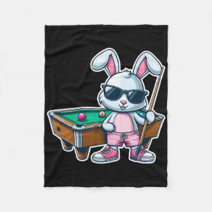 Couverture Polaire Drôle Jour de Pâques Bunny Dunny Billard Garçons E