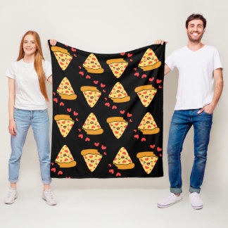 Couverture Polaire Drôle moderne pizza vintage motif rétro fromage