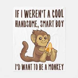 Couverture Polaire Drôle Monkey Boy Lover Citation Cheeky Dit Jote Jo