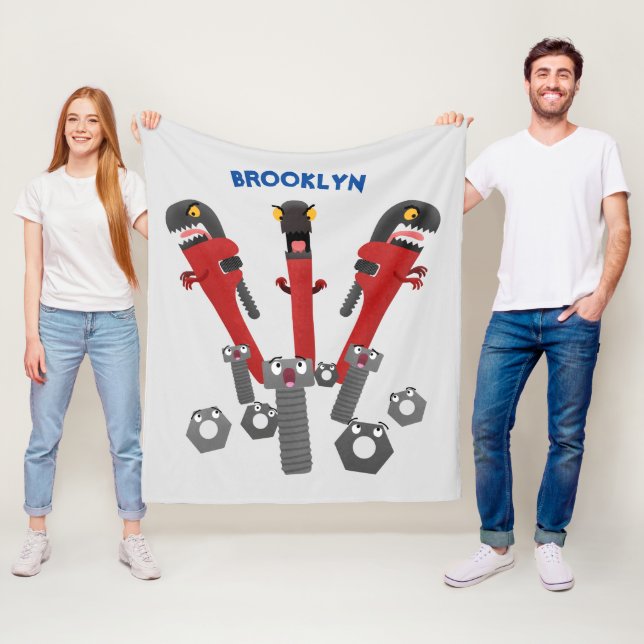 Couverture Polaire Drôle outil monstre de clé humour dessin animé (En situation)