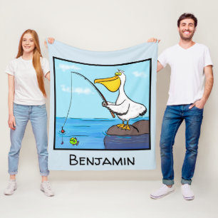 Couverture Polaire Drôle pélican de pêche