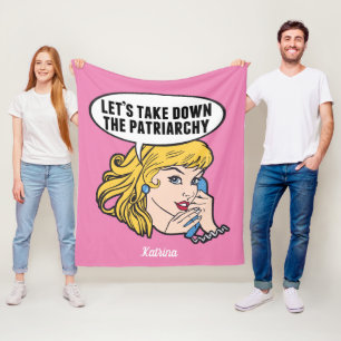 Couverture Polaire Drôle Retro féministe Pop Art Anti Patriarchie Ros
