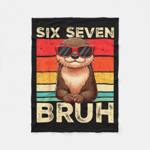 Couverture Polaire Drôle Six Sept Bruh 6 7 Loutre Mème Enfants Garçon