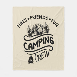 Couverture Polaire Drôle slogan de l'équipe de camping camper amis ca