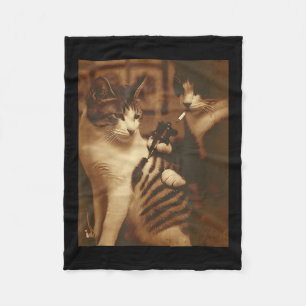 Couverture Polaire Drôle Tatouage Chat Mème Enked Kitty Humour Pour C