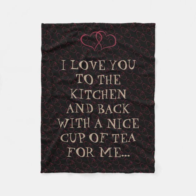 Couverture Polaire Drôle Thé Vous Aime À La Femme De Cuisine Femme (Devant)