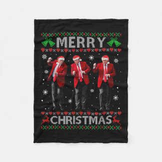 Couverture Polaire Drôle Trump Danse Joyeux Noël Vilain Noël