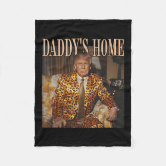Couverture Polaire Drôle Trump Leopard Daddys Home, Trump 2024