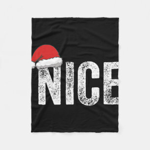 Couverture Polaire Drôles de couples assortis Naughty Nice Noël Son
