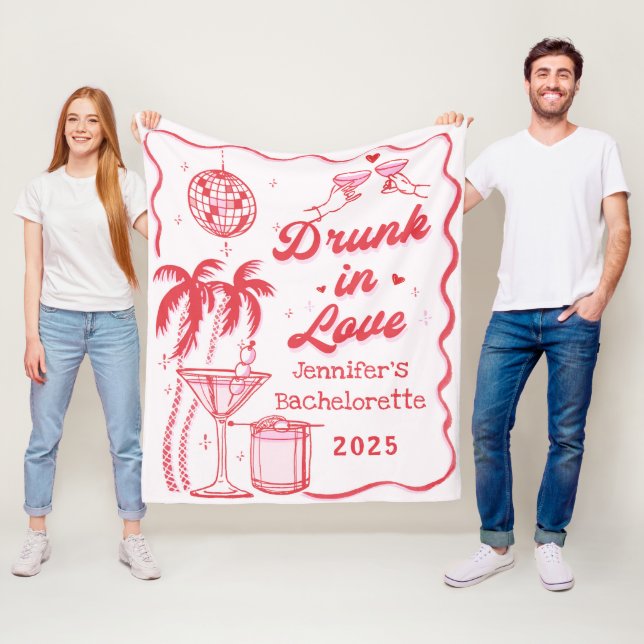 Couverture Polaire Drunin in Love Cocktail Bachelorette Party (En situation)
