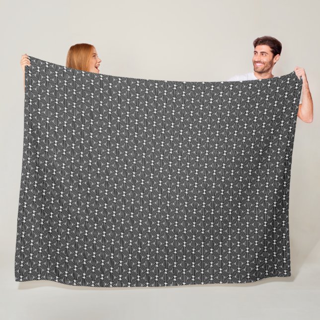Couverture polaire du motif triangle (En situation)