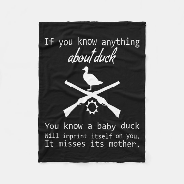 Couverture Polaire Duck Hunting Quote - Funny Hunter Gift Cute Hunt G (Devant)