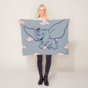 Couverture Polaire Dumbo  Dessin en duvet avec plumes
