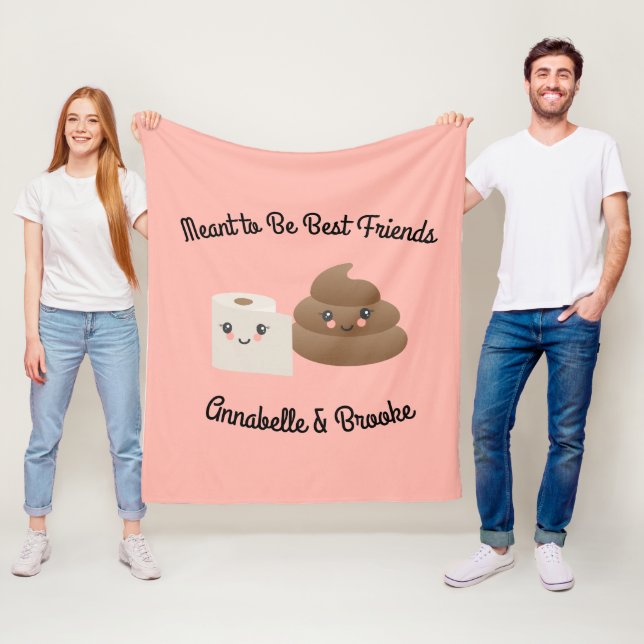Couverture Polaire Dunette de Kawaii et cadeau de meilleurs amis de (En situation)