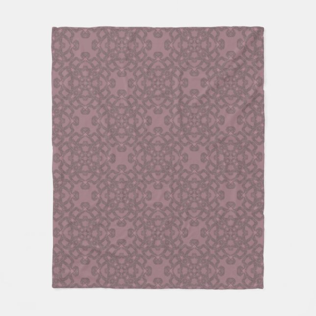 Couverture Polaire Dusty rose motif (Devant)
