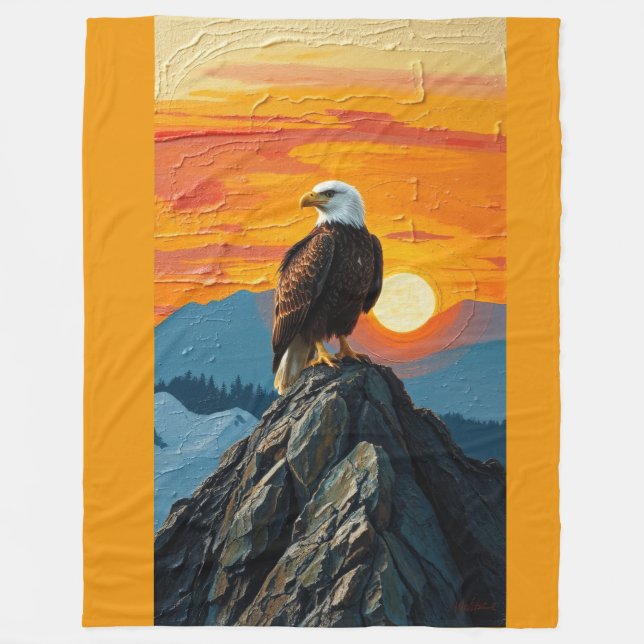 Couverture Polaire Eagle at Sunset (Devant)