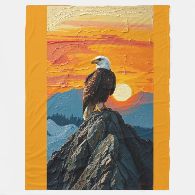 Couverture Polaire Eagle at Sunset (Devant)