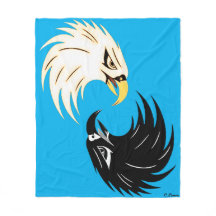 Couverture polaire "Eagle Eye" - Bleu
