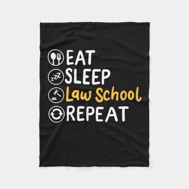Couverture Polaire Eat Sleep Law School Repeat (Devant)