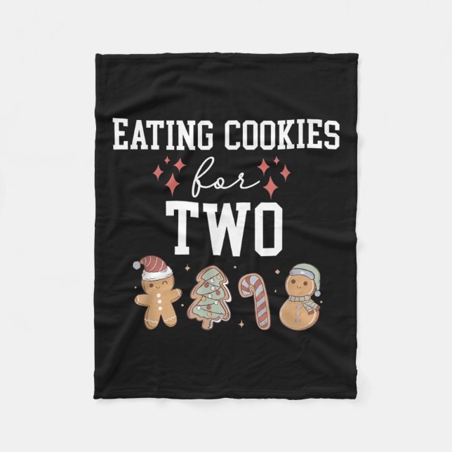 Couverture Polaire Eating Christmas Cookies For Two Pregnancy Reveal  (Devant)
