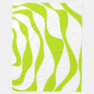 Couverture Polaire Ebb et flux 4 en Lime vert et blanc