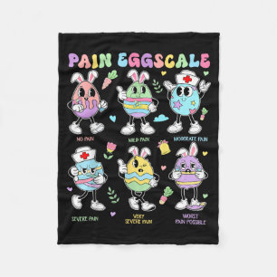 Couverture Polaire Échelle de douleur jour de Pâques Mignon Lapin Œuf