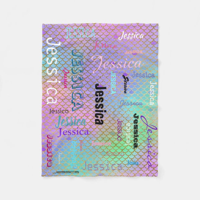 Couverture Polaire Échelles lumineuses personnalisées de sirène de (Devant)