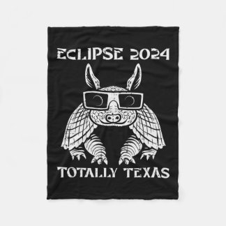 Couverture Polaire Eclipse 2024 Totalité Texas Armadillo Hommes Femme