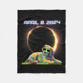 Couverture Polaire Eclipse solaire 2024 Avril 8 Chien Eclipse solaire