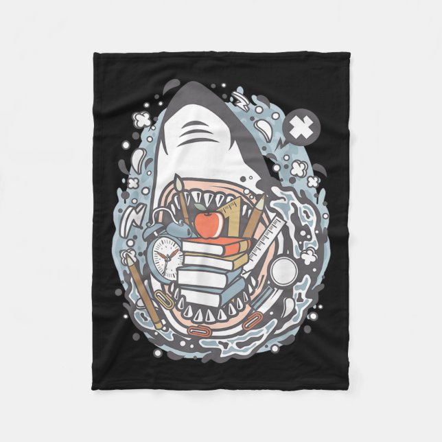 Couverture Polaire École de dessin de requin (Devant)